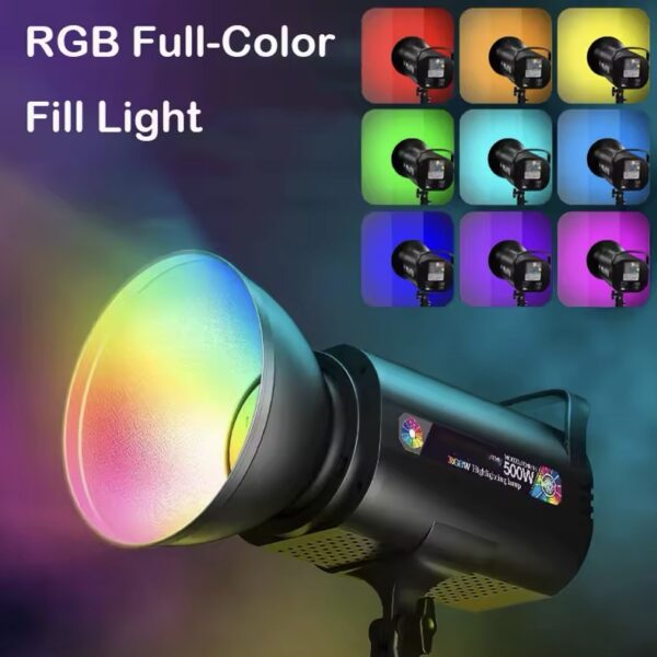 Lampe LED MM8518 multifonctionnelle RGBW 500 W pour la photographie et la vidéo, avec télécommande