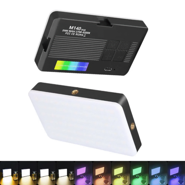 Éclairage vidéo LED RGB pour studio photo et vidéo, smartphone et selfies.