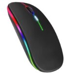 Souris de jeu ergonomique rétroéclairée LED rechargeable
RGB BT 2.4Ghz sans fil Interface USB Compatible avec ordinateur portable PC ou ordinateur