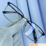 Lunette Photogray élégant Browline en Bleu Marine et Argent – Image 3