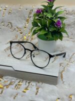 Lunettes Photogray Rondes Noires - Verres Photochromiques Anti-Reflet et UV – Image 2