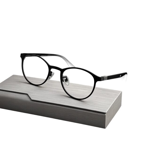 Lunettes Photogray Rondes Noires - Verres Photochromiques Anti-Reflet et UV