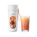 Mixage sans fil avec lames en acier inoxydable, idéal pour les déplacements.