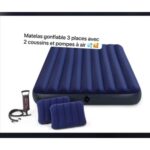 Matelas gonflable Durable avec des taies et pompe manuelle - 3 Places Confort