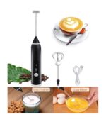 Mini Batteur Electrique à lait et œufs rechargeable 2 en 1. – Image 4