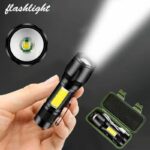 Lampe torche de poche LED tactique et polyvalente avec éclairage latéral COB – Image 3