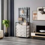 Étagère de Rangement de Chaussures et Accessoires - 4 Niveaux - en Métal – Image 3