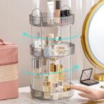Organisateur de Maquillage Rotatif 360° – Présentoir Cosmétiques et Parfums – Design Luxe Cannelé – Image 4