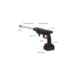 Pistolet nettoyeur sans fil avec jet réglable et 2 batteries 48 V rechargeable 8000 mAh, nettoyeur haute pression 50 PSI tube 3 m et mallette pratique – Image 4