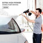 Pistolet nettoyeur sans fil avec jet réglable et 2 batteries 48 V rechargeable 8000 mAh, nettoyeur haute pression 50 PSI tube 3 m et mallette pratique – Image 3