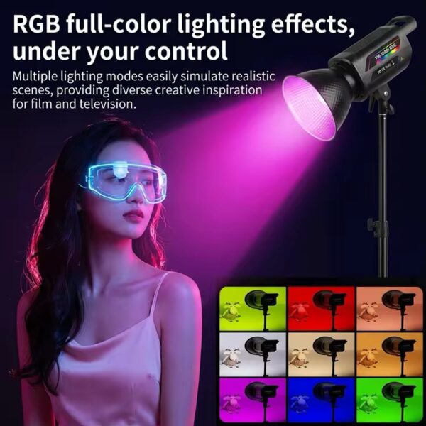 Lampe LED MM8518 multifonctionnelle RGB 300W pour la photographie et la vidéo, avec télécommande