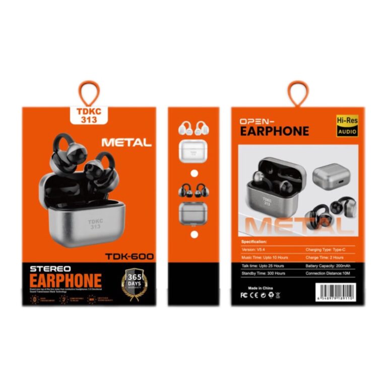 Écouteurs Sans Fil TDKC TDK-600 – Finition Métal & Son Hi-Fi – micro HD