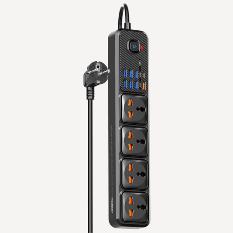 Multiprise 12 en 1 PD 20W – 4 Prises Universelles – 7 USB – 1 USB-C – 3M