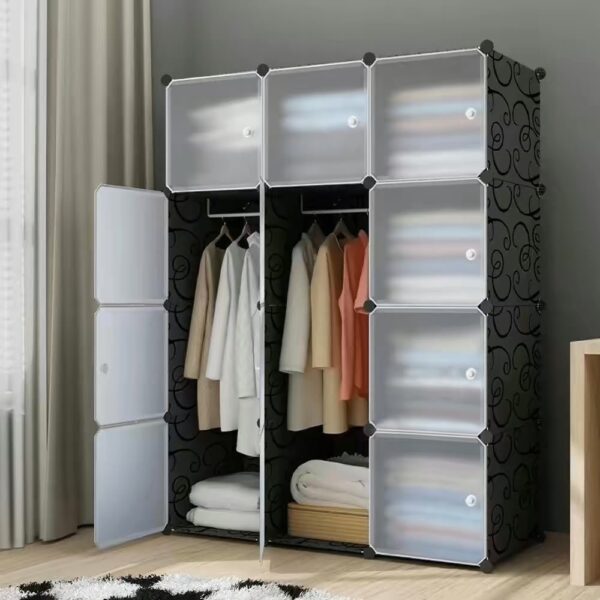 Armoire Penderie 3 Battants - 170 x 45 x 170 cm - Bleu - robuste